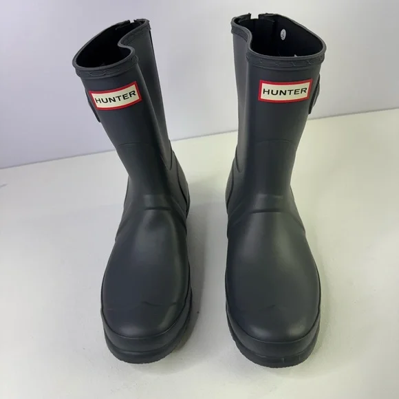 Short Hunter Boots with back zipper size 8 EUC - Picture 4 of 8